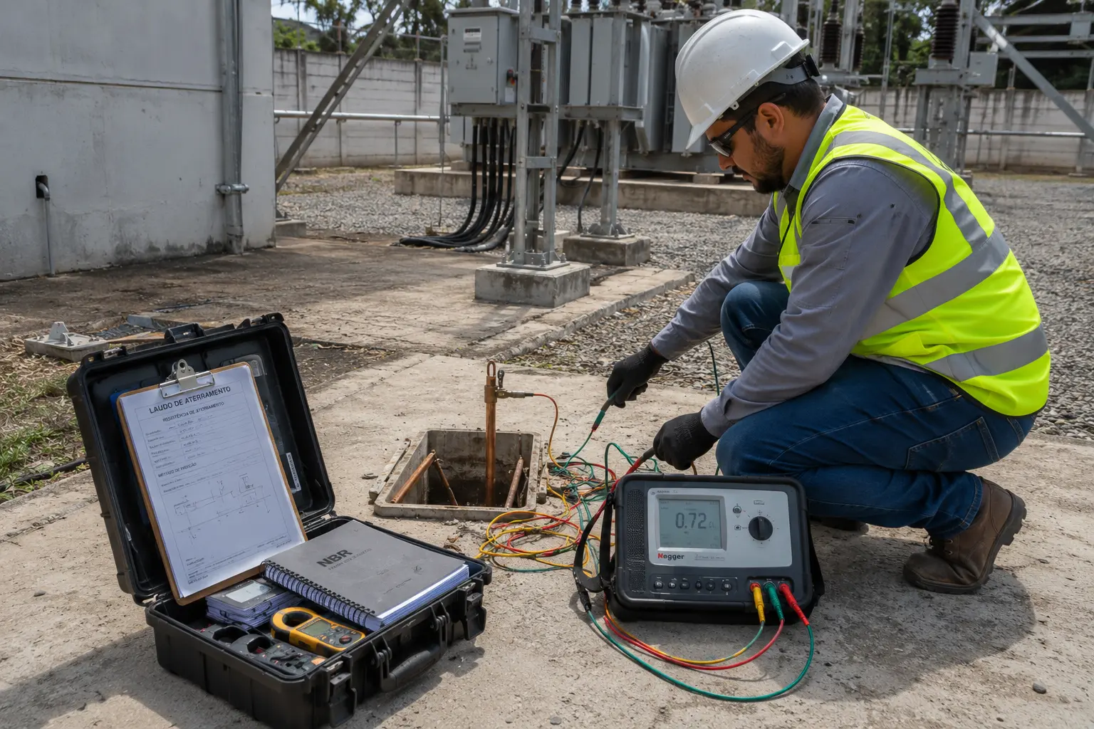 Sistema el&eacute;trico com aterramento t&eacute;cnico